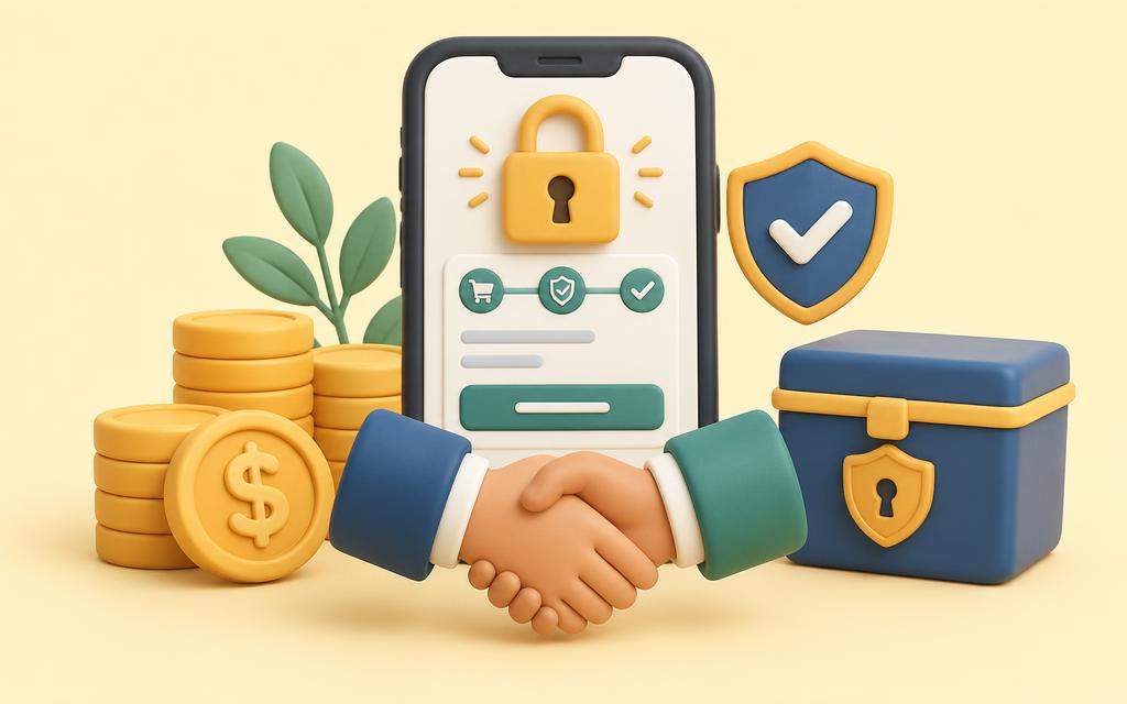 Escrow-protected payment for verified accounts